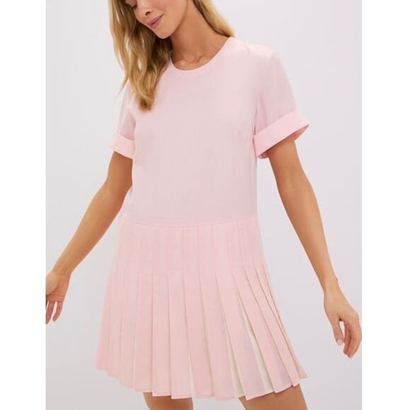 Tuckernuck NWT Ballet Pleated Liza Dress Mini Feminine Light Pink Size Medium - Picture 1 of 14